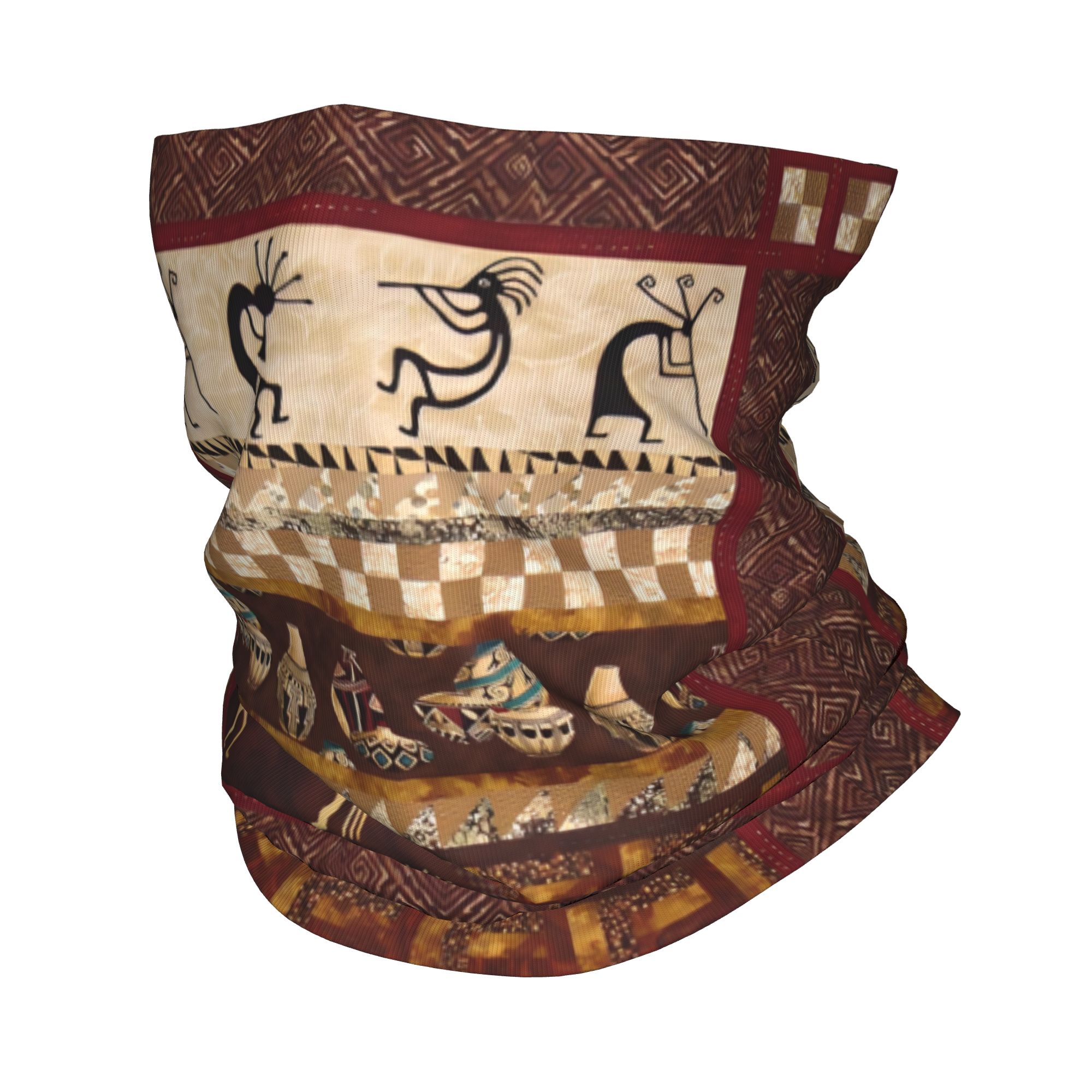Ethnic Fashion Design - Custom Kokopelli Winter Headband Neck Warmer
