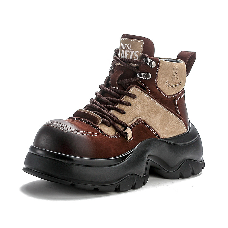 Ethnic Fashion Women - 6cm Genuine Leather Wedge Fashion Boots
