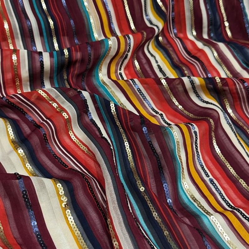 Colorful Striped Embroidered S - đánh giá và giá Ethnic Fashion Design