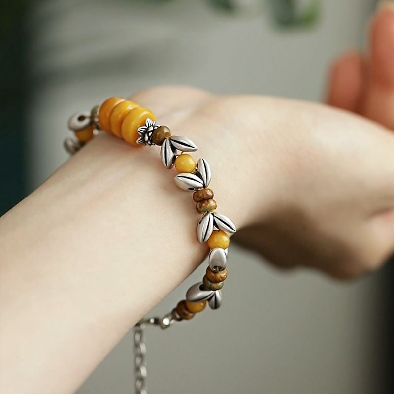 Yellow Disc Round Bead Spacer  - đánh giá và giá Ethnic Wear Fashion Designer