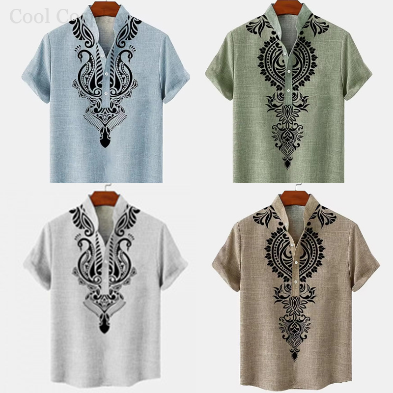 Male Retro Tops Henley Shirt M - đánh giá và giá Ethnic Fashion Men
