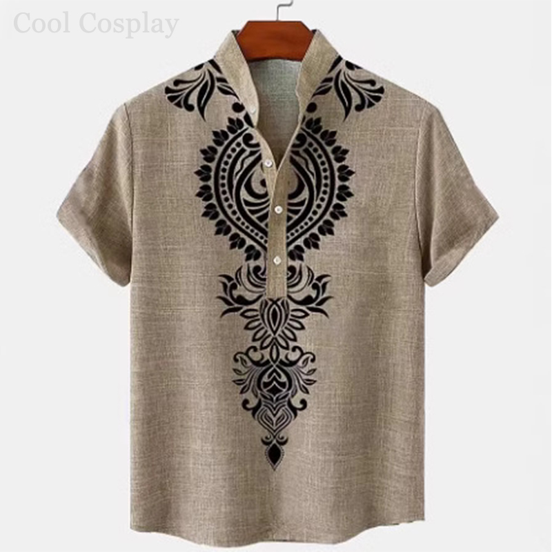 Male Retro Tops Henley Shirt M - đánh giá và giá Ethnic Fashion Men