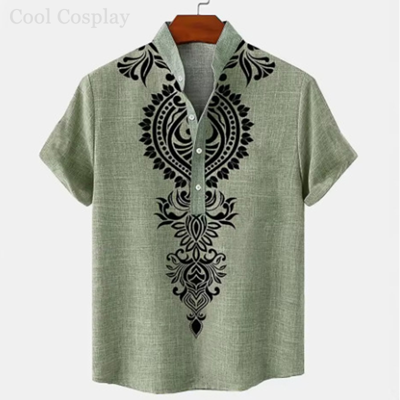 Male Retro Tops Henley Shirt M - đánh giá và giá Ethnic Fashion Men
