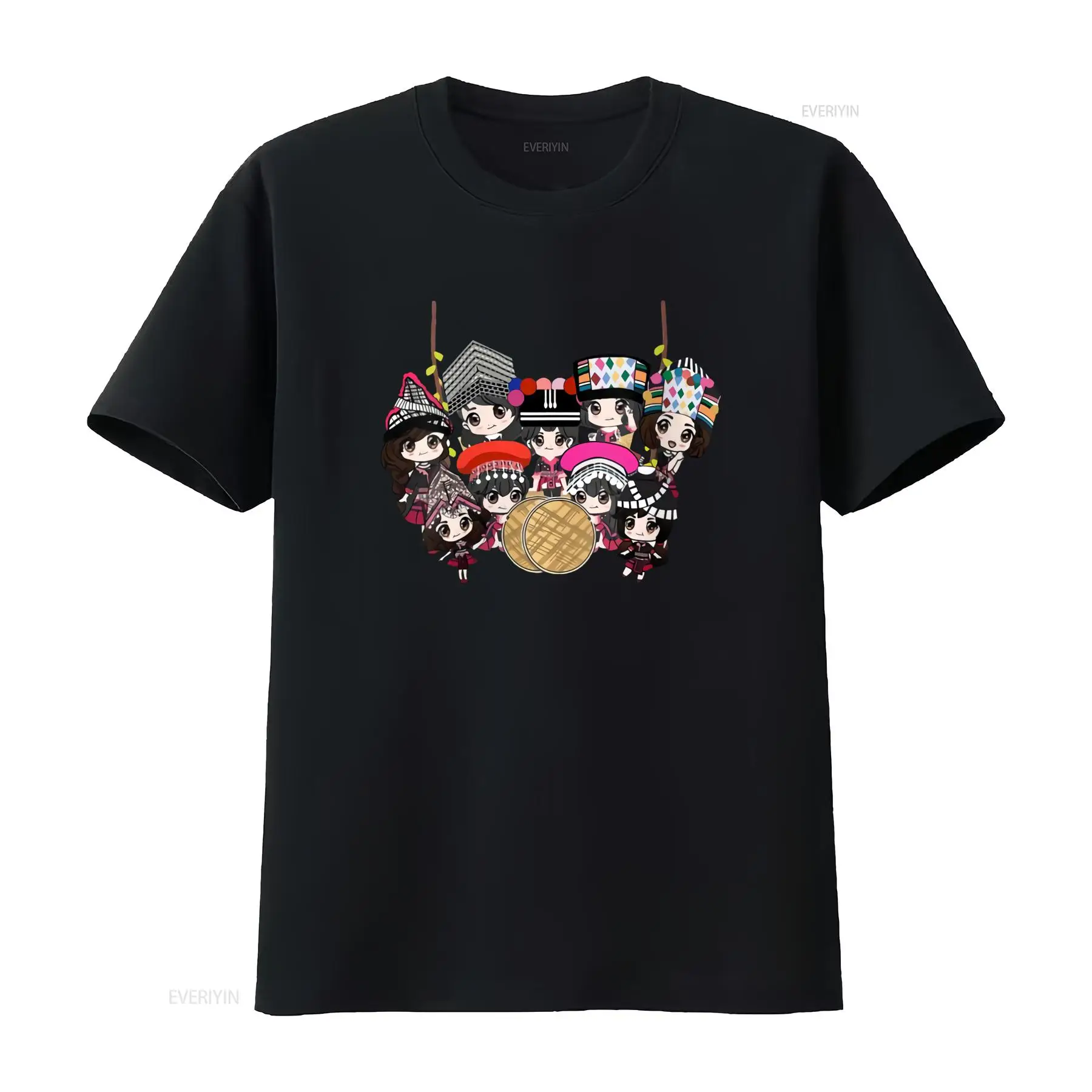 9 Hmong Girls Cartoon Print T  - đánh giá và giá Fashion Ethnic Wear For Men
