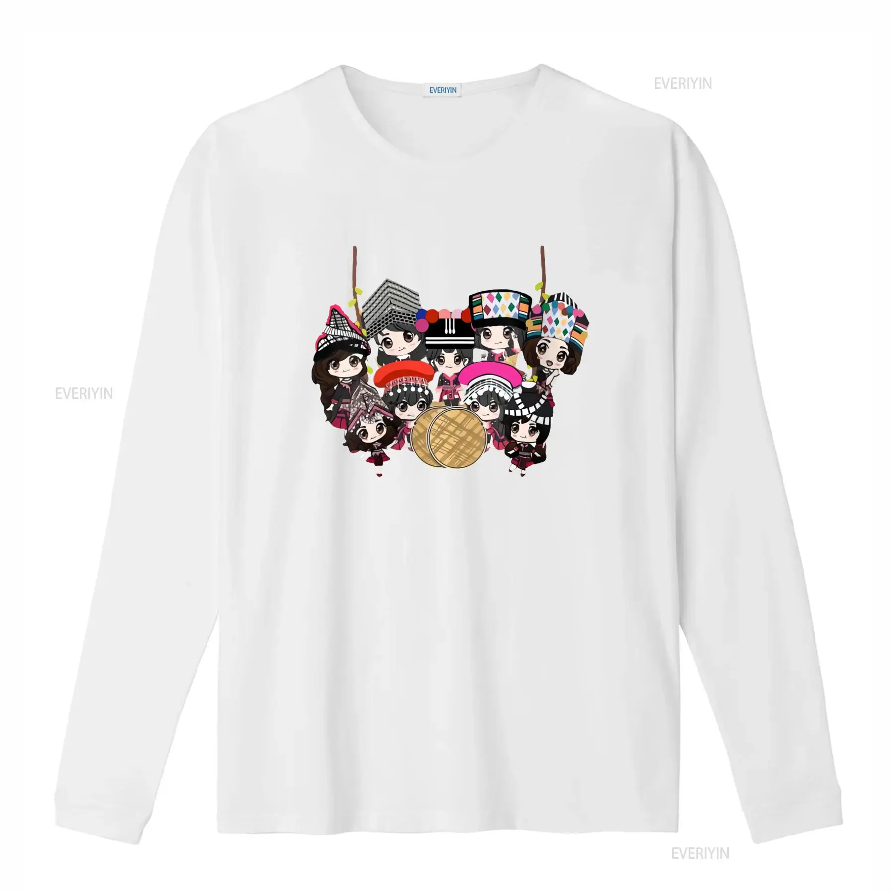 9 Hmong Girls Cartoon Print T  - đánh giá và giá Fashion Ethnic Wear For Men