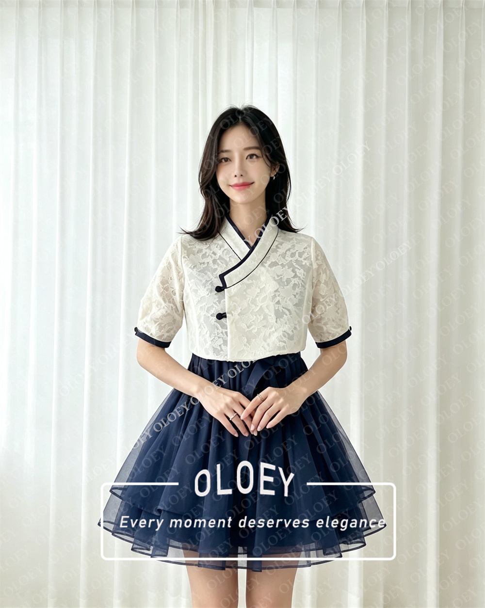 OLOEY Modern Black Short Conce - đánh giá và giá Hanbok Modern Set