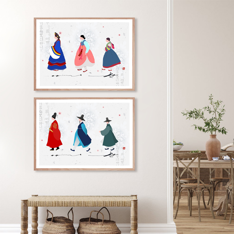 Hàn Quốc Nghệ Thuật In Hình Ch - đánh giá và giá Hanbok Modern Set