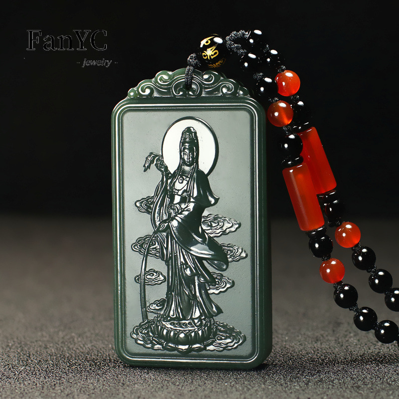 Natural Hetian Jade Qingyu Gua - đánh giá và giá Ethnic Fashion Men