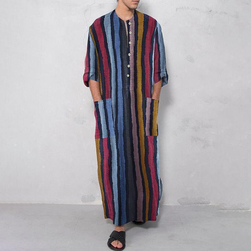 Men's Long Striped Printed Shi - đánh giá và giá Ethnic Wear Fashion Designer