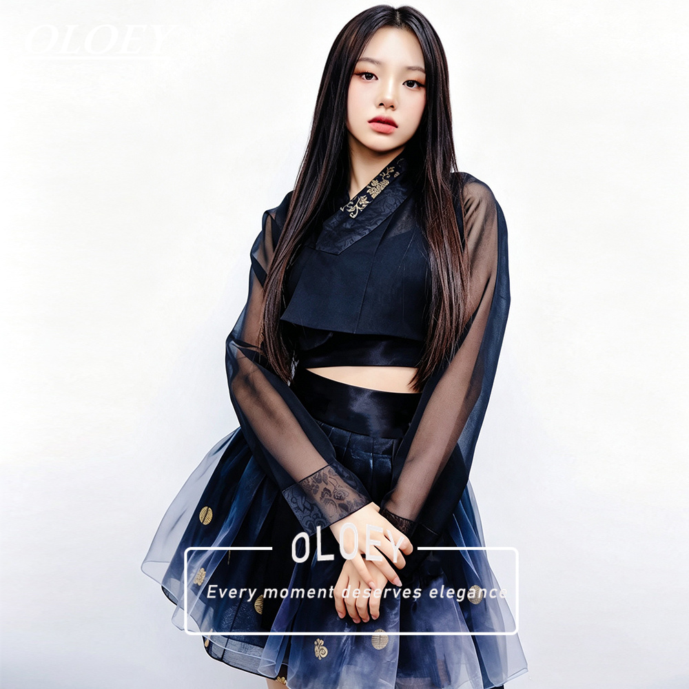 OLOEY Vintage Contrast Color S - đánh giá và giá Hanbok Modern Set