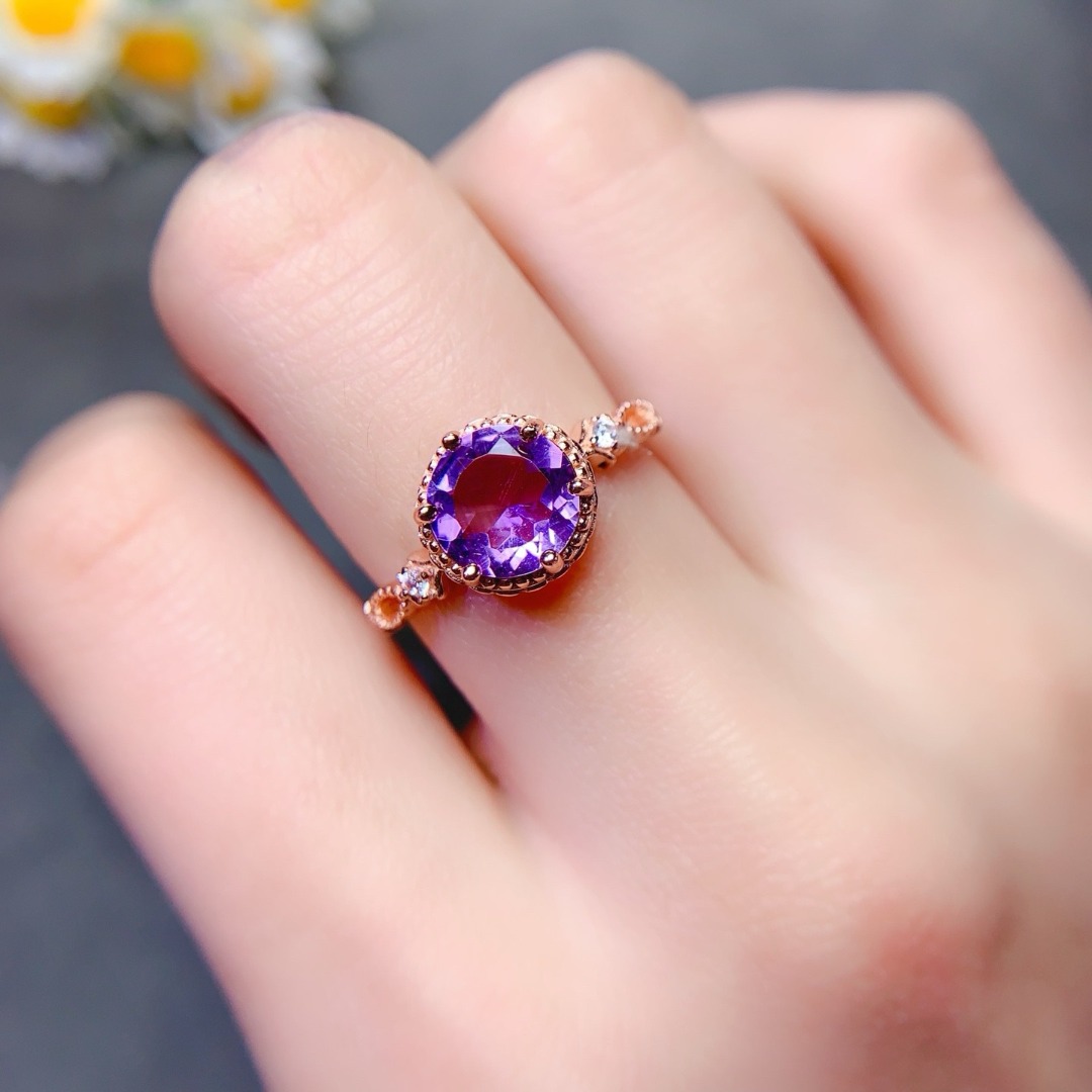 Dazzling Natural Amethyst Ring - đánh giá và giá Ethnic Wear Fashion Designer
