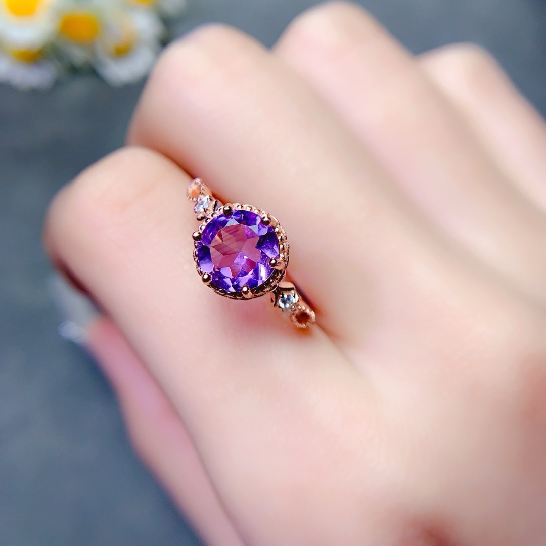Dazzling Natural Amethyst Ring - đánh giá và giá Ethnic Wear Fashion Designer