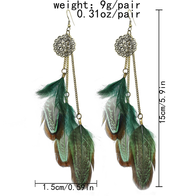 Bohemian Feather Earrings For  - đánh giá và giá Ethnic Indian Fashion