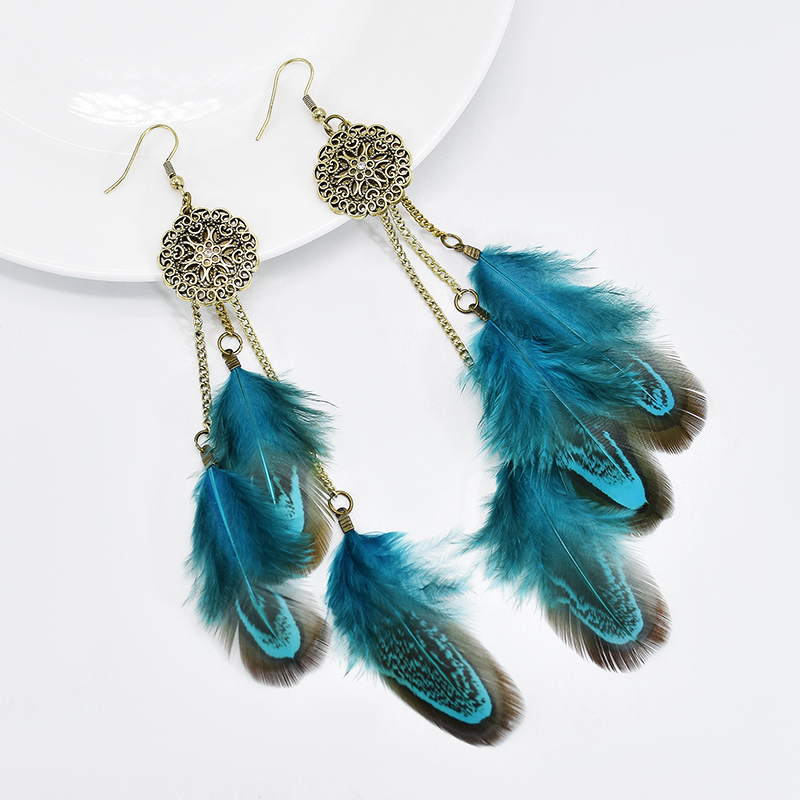 Bohemian Feather Earrings For  - đánh giá và giá Ethnic Indian Fashion