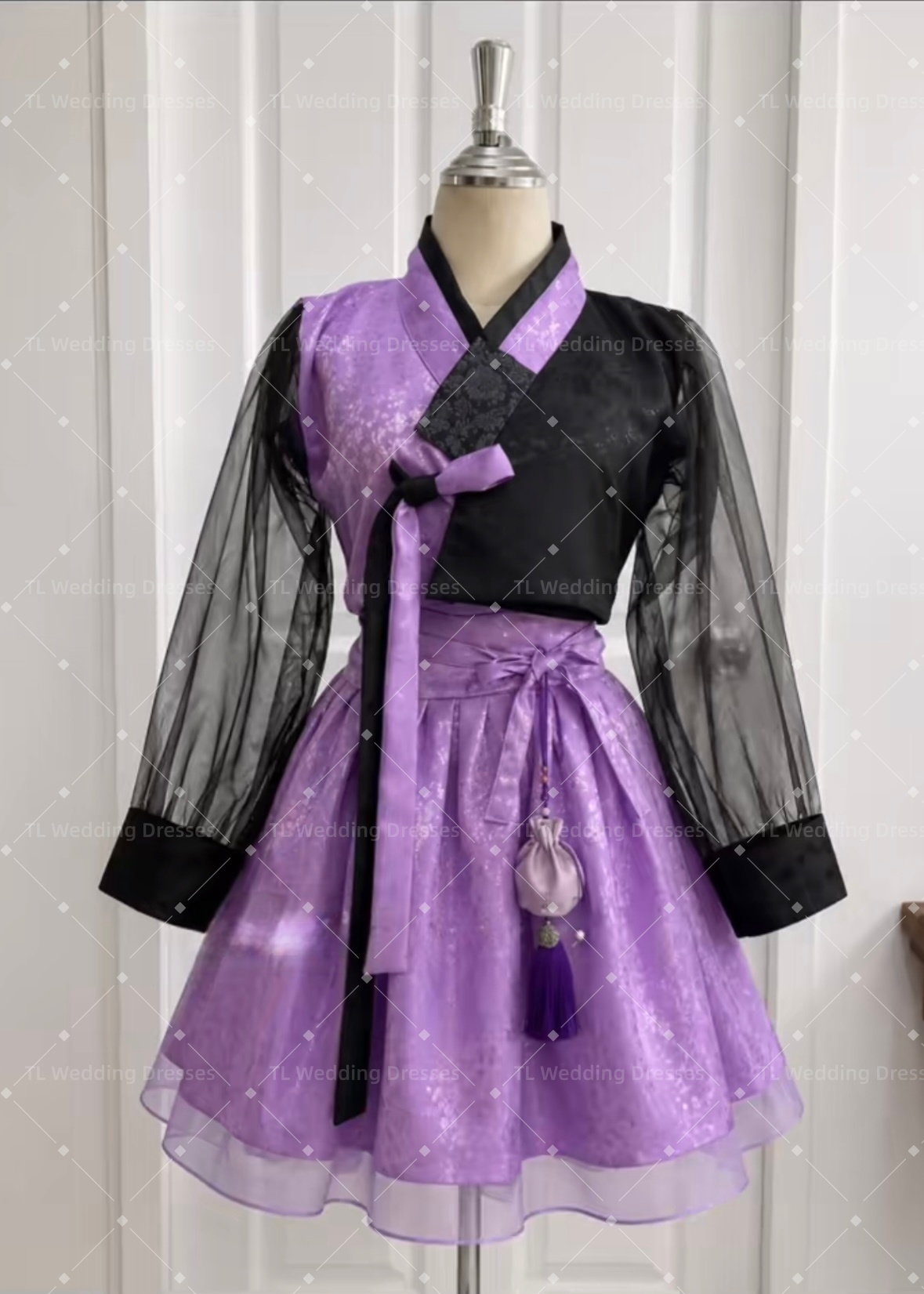 TL Concert Purple And Black Mo - đánh giá và giá Hanbok Modern Set