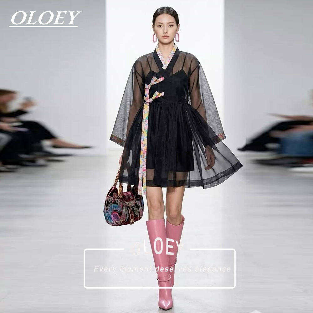 OLOEY Modern Black Short Conce - đánh giá và giá Hanbok Modern Set