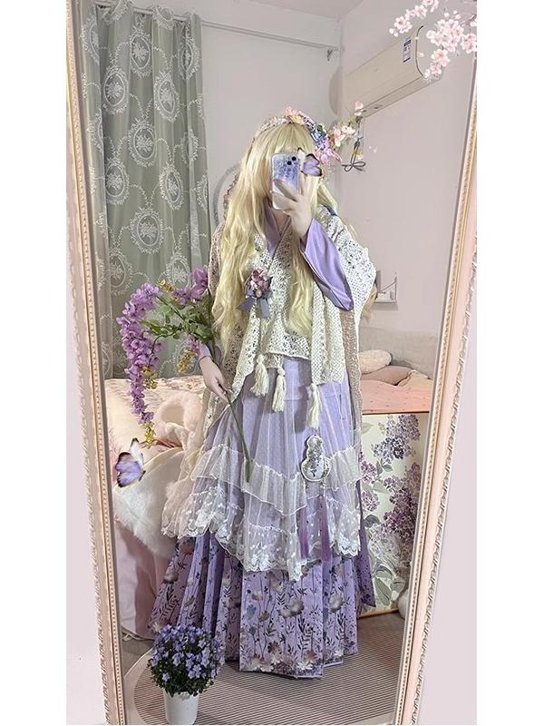 Purple Hanbok Set Daily Cute L - đánh giá và giá Hanbok Modern Set