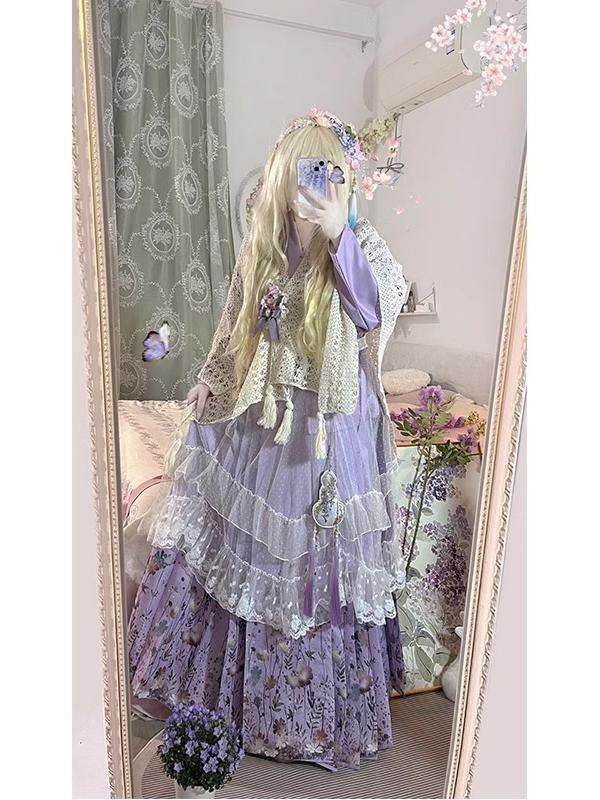 Purple Hanbok Set Daily Cute L - đánh giá và giá Hanbok Modern Set