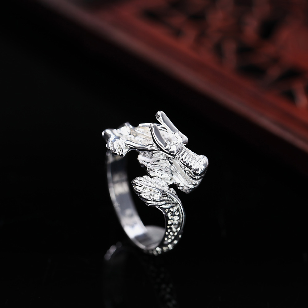 925 Sterling Silver Dragon Rin - đánh giá và giá Ethnic Fashion Men