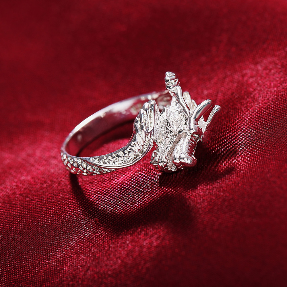 925 Sterling Silver Dragon Rin - đánh giá và giá Ethnic Fashion Men
