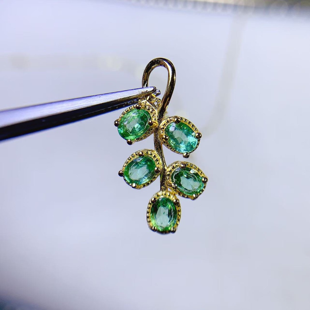 Opulent Genuine Emerald S925 S - đánh giá và giá Ethnic Fashion Design