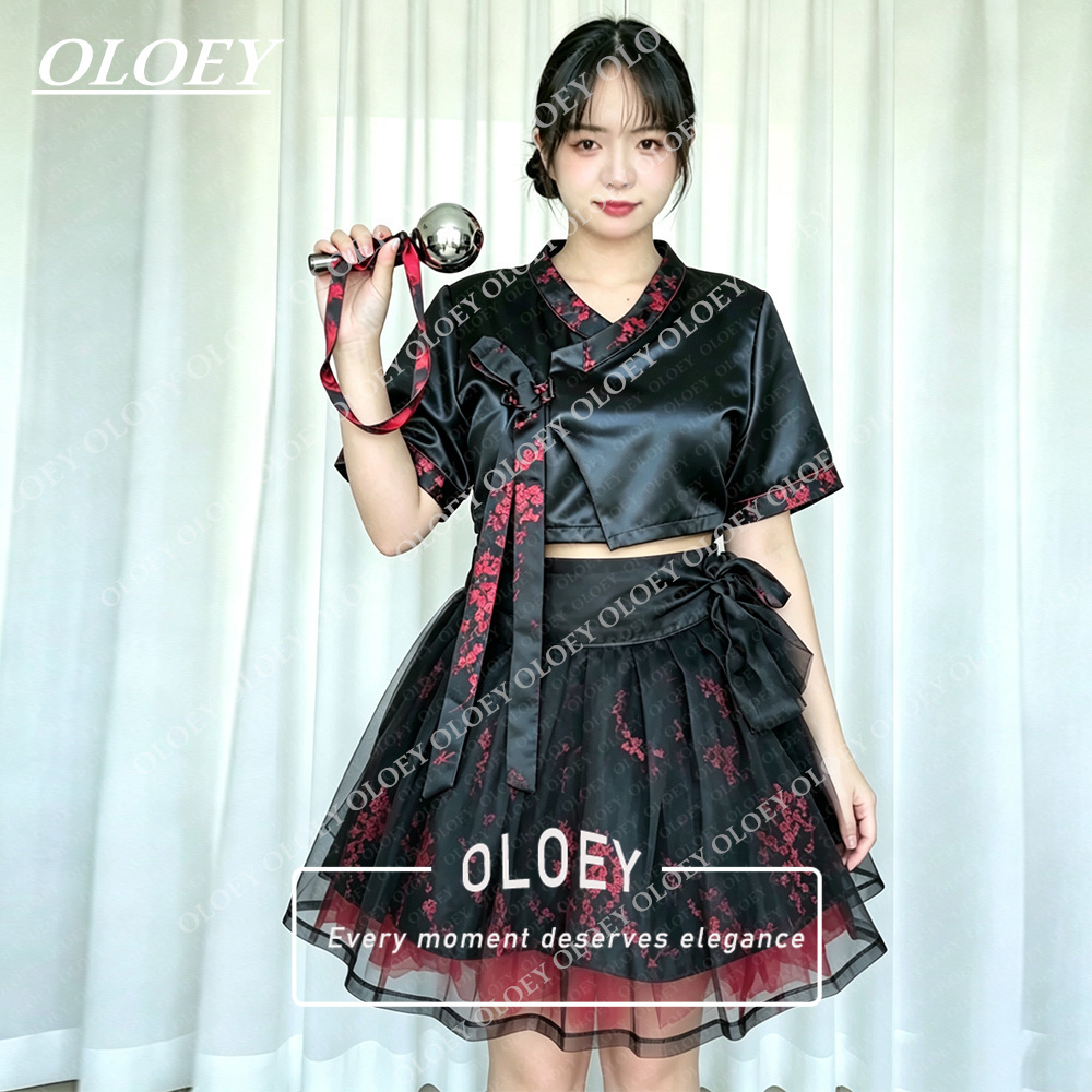 OLOEY Modern Black Short Conce - đánh giá và giá Hanbok Modern Set