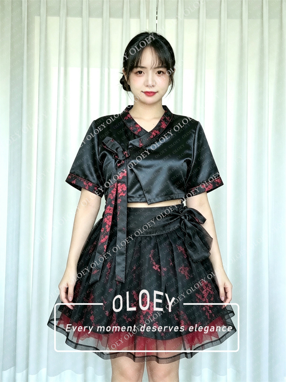 OLOEY Modern Black Short Conce - đánh giá và giá Hanbok Modern Set