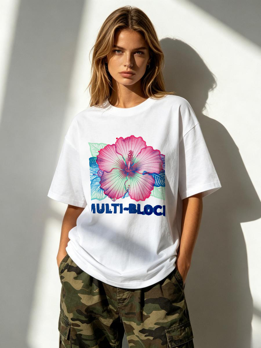 T Shirts Woman Block Print Han - đánh giá và giá Ethnic Wear Fashion Designer