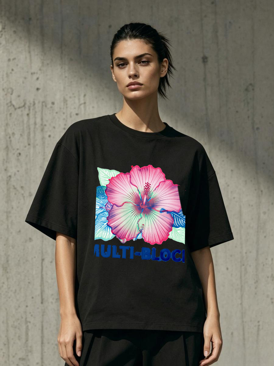 T Shirts Woman Block Print Han - đánh giá và giá Ethnic Wear Fashion Designer