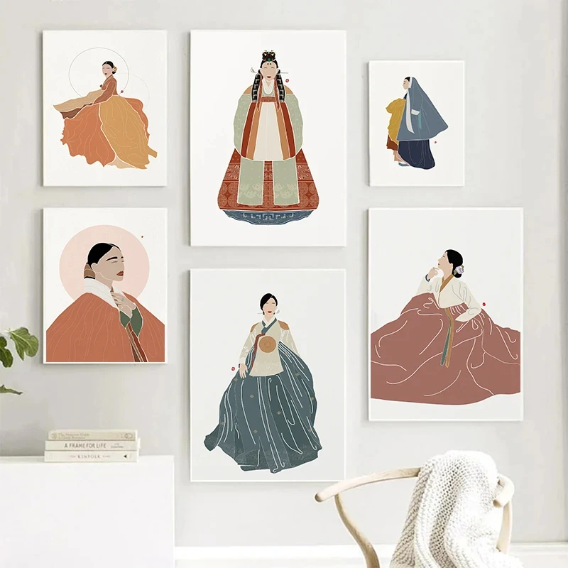 Korean Hanbok Boho Art Posters - đánh giá và giá Hanbok Modern Set