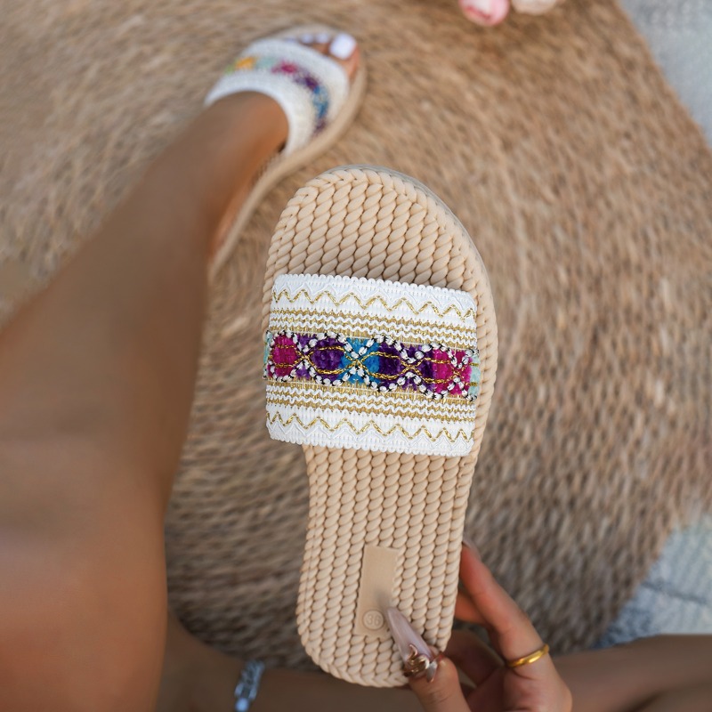 Women Slippers Outdoor Flat De - đánh giá và giá Ethnic Fashion Design