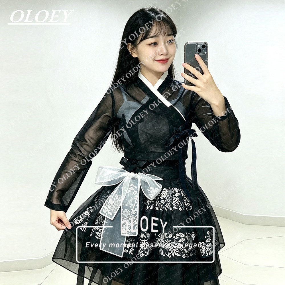 OLOEY Modern Black Short Conce - đánh giá và giá Hanbok Modern Set