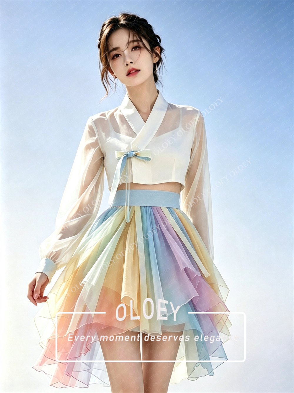 OLOEY Modern 3 PCS Short Conce - đánh giá và giá Hanbok Modern Set