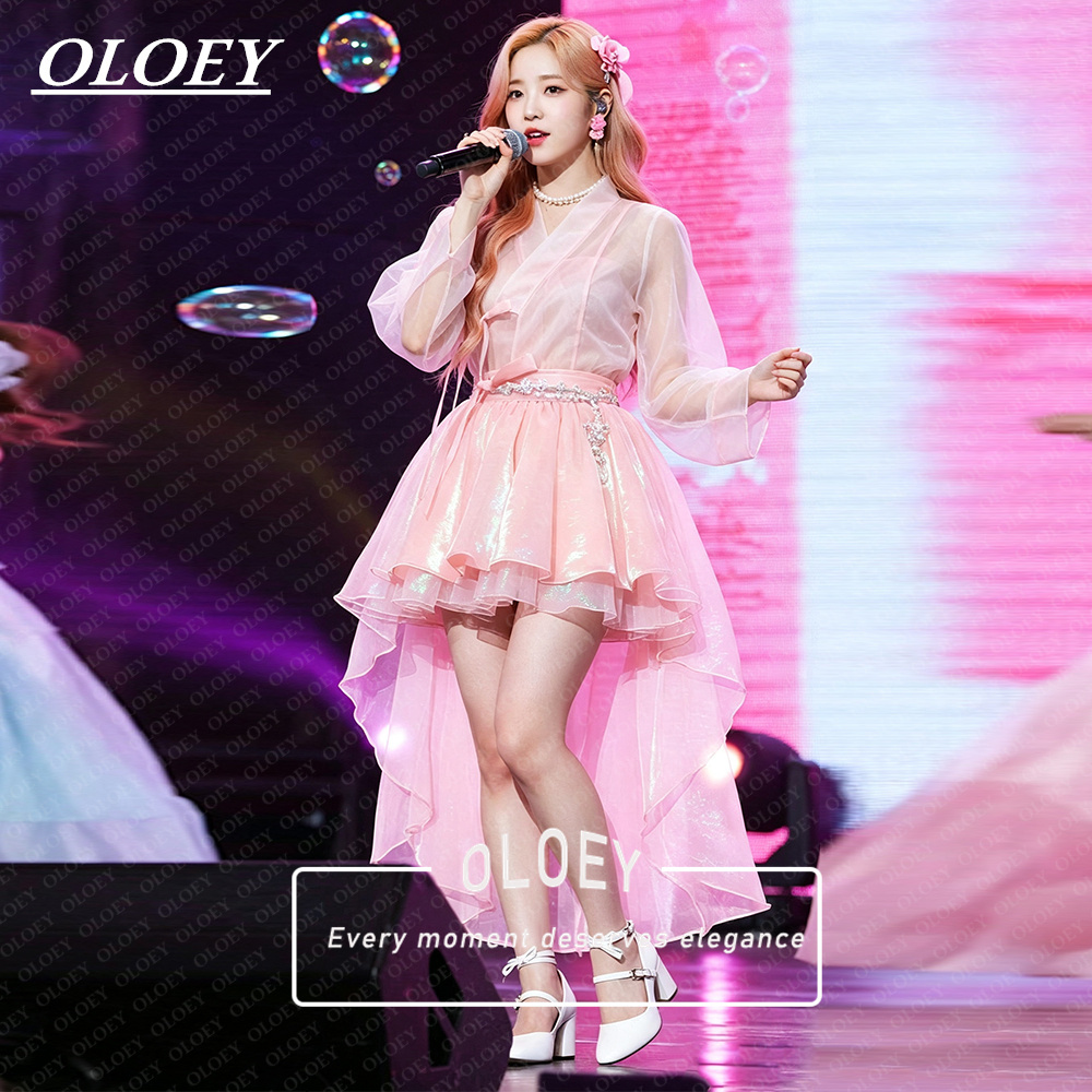 OLOEY Modern Pink Short Concer - đánh giá và giá Hanbok Modern Set